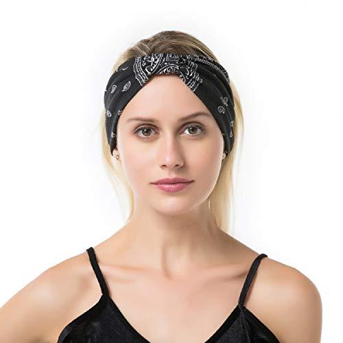 Non-Slip Yoga Headbands for Women - 5 Pack Stretchy Hair Accessories for Workouts, Running & Fitness - Cute & Comfortable Head Wraps for Active Lifestyles