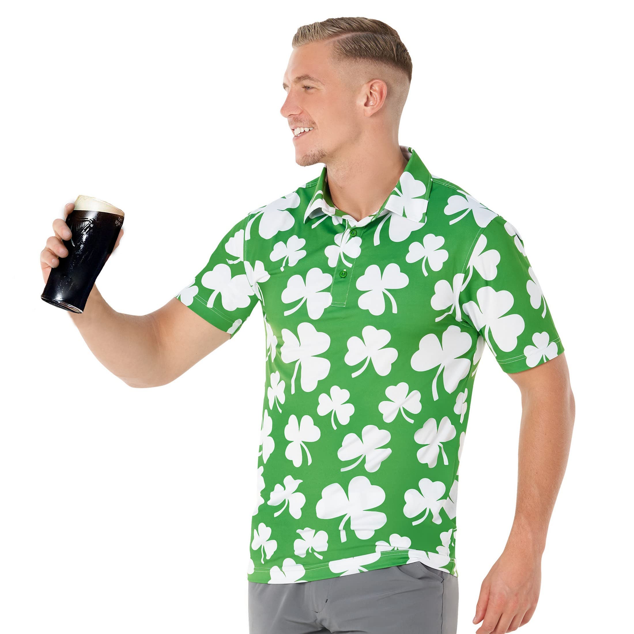 Royal & Awesome Men's Golf Shirts - Funny & Colorful Golf Polos for Men - Bright Design for Golf Course & Casual Wear