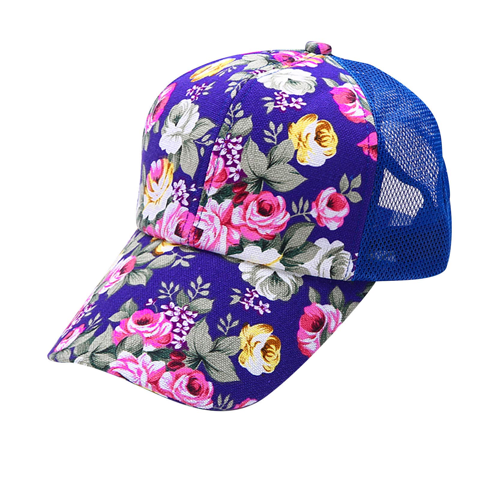 Gander Mountain Women's Flower Print Baseball Bucket Hat - UPF Sun Protection, Adjustable & Breathable for Outdoor, Beach, and Summer Activities
