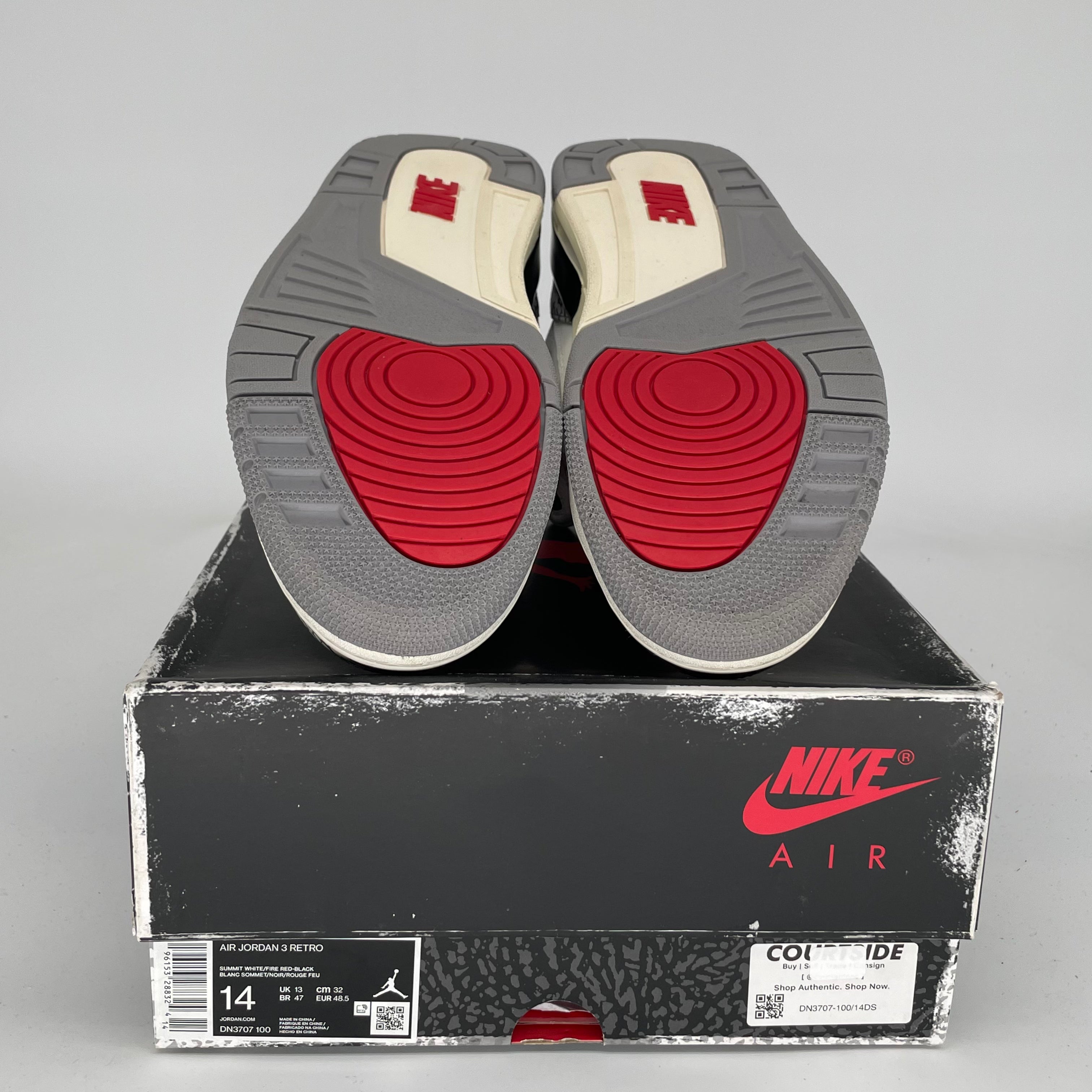 Original Air Jordan 3 White Cement Reimagined - Men's Size 14 Basketball Shoes (DN3707-100) - Retro Sneakers for Casual Wear & Street Style