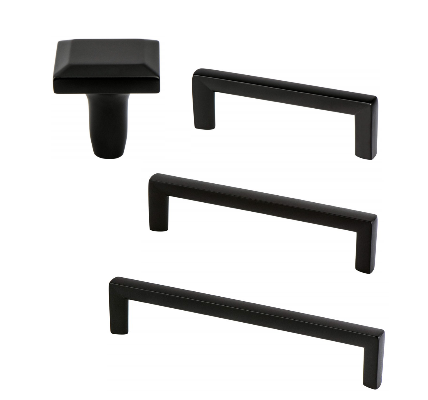 Matte Black Trane Drawer Pulls and Cabinet Knobs - Modern Hardware for Kitchen Cabinets, Dressers & Furniture (Set of 10) - Perfect for Home Renovation & DIY Projects