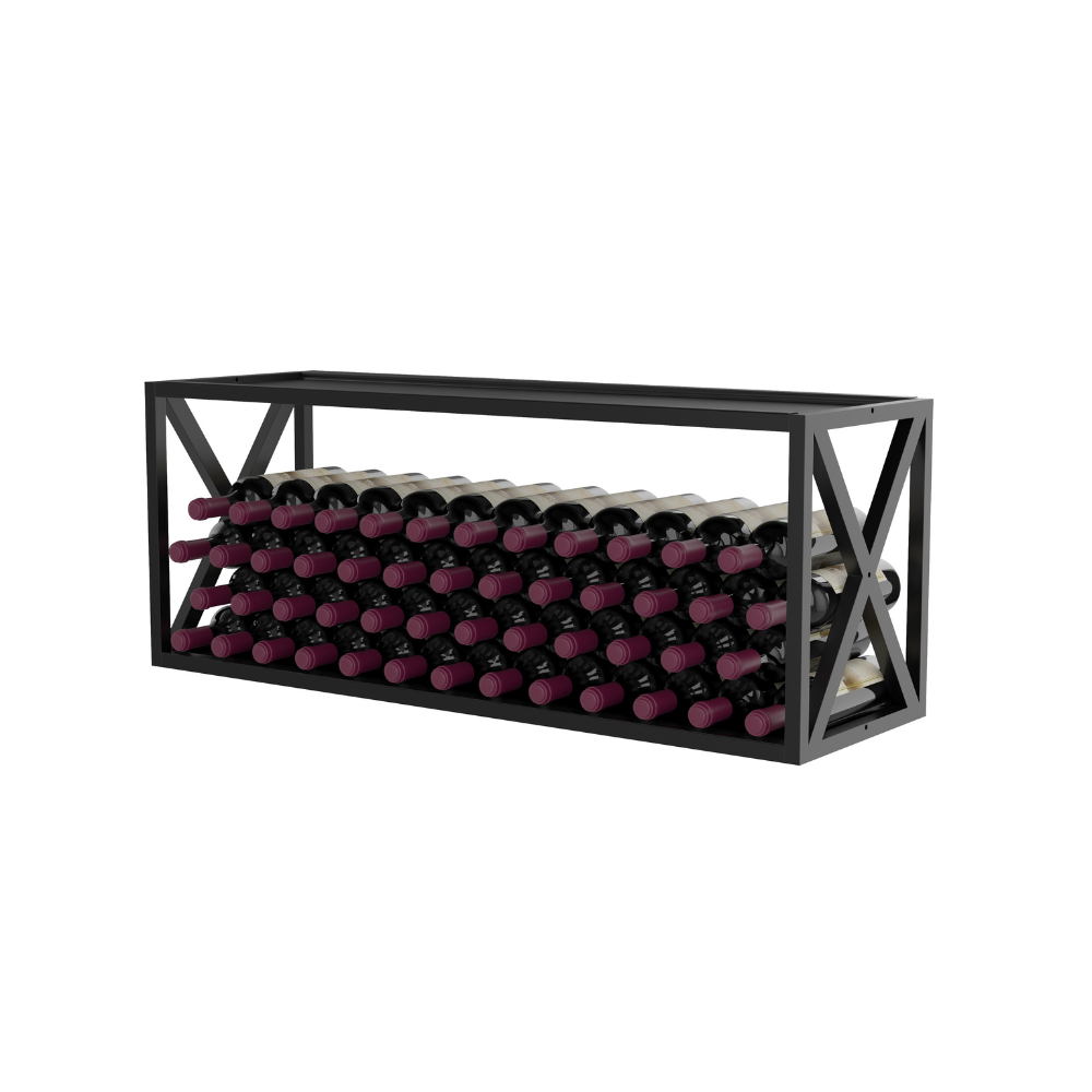 Premium Evolution Low Profile Wine Box - Elegant Wooden Wine Storage for Home, Office & Gifting | Perfect for Wine Collectors & Entertaining Guests