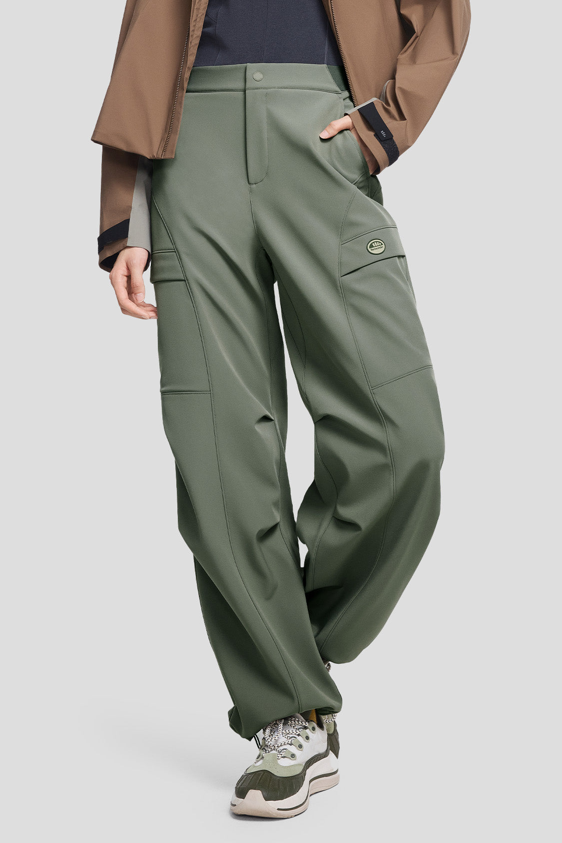 ShieldFlex Women's High Stretch Insulated Softshell Cargo Pants - Waterproof Winter Hiking Pants for Outdoor Activities & Cold Weather Adventures