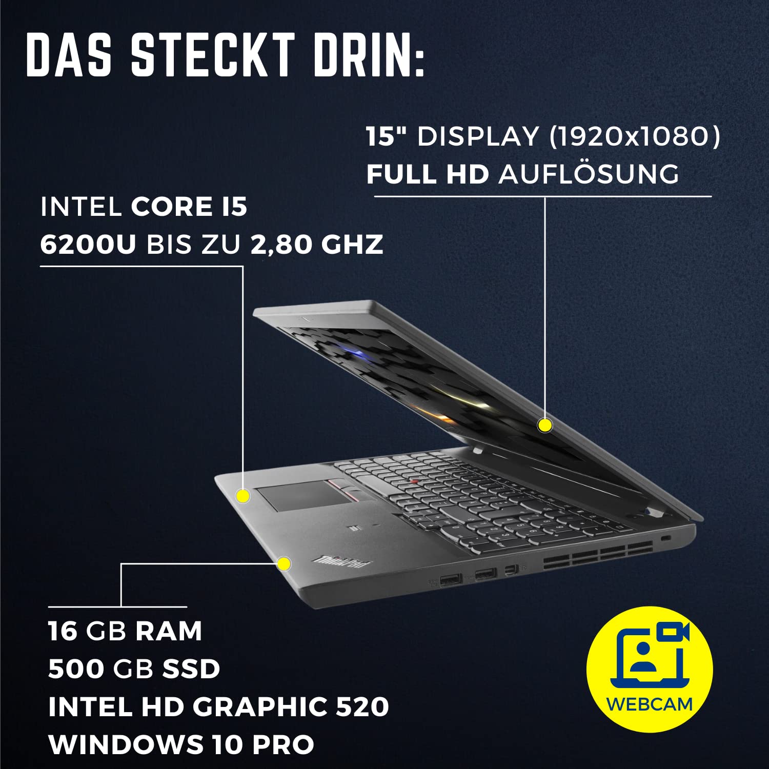 Refurbished Lenovo ThinkPad T560 15.6
