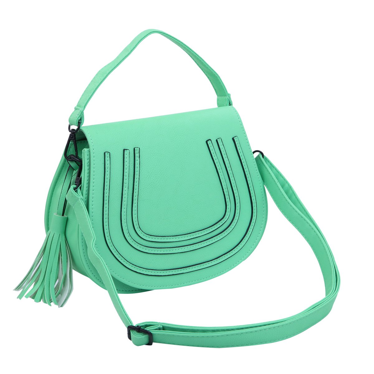 Premium Textured PU Leather Flap Saddle Crossbody Shoulder Bag for Women - Stylish Handbag for Work, Travel & Everyday Use