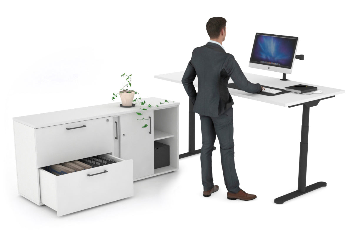 Flexi Premium Height Adjustable Standing Desk - 1800L x 700W Electric Sit Stand Workstation for Home Office, Gaming & Study - Ergonomic Executive Desk for Productivity & Comfort