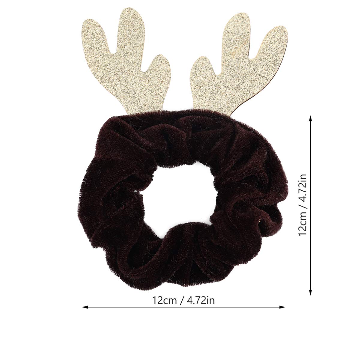 2Pcs Christmas Hair Scrunchies - Soft Santa Hat & Reindeer Hair Ties for Girls, Women & Babies - Festive Holiday Ponytail Holders (Perfect for Xmas Parties, Family Photos & Gift Giving)