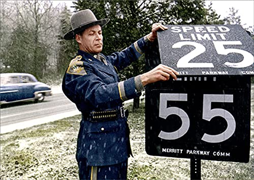 Funny Patrolman Changing Speed Limit Sign Birthday Card - Humorous American Collection by Avanti Press | Perfect for Police Officers, Birthday Gifts & Humor Lovers