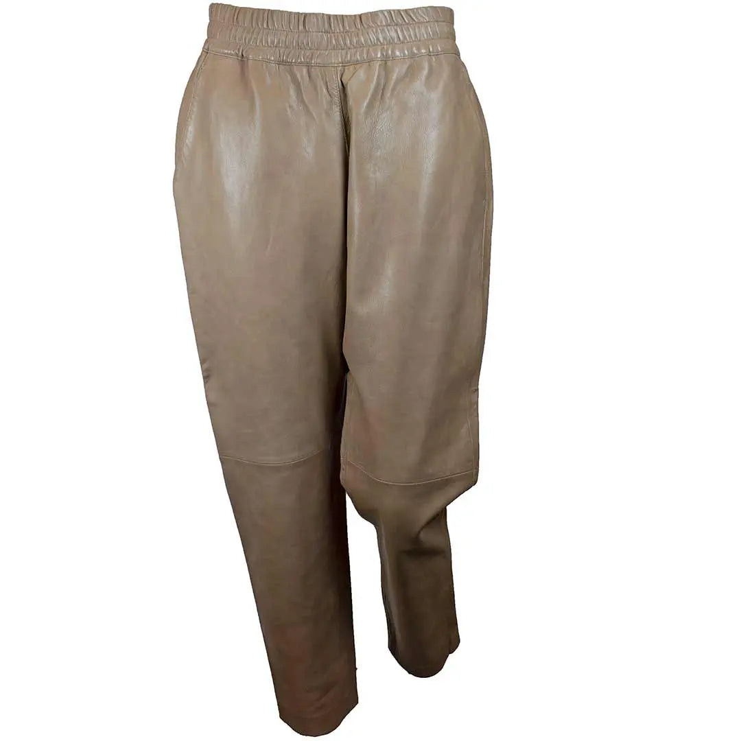 BOL Women's Casillo Genuine Leather Pants - High Waisted Slim Fit Faux Leather Trousers for Women, Perfect for Office, Night Out & Fall Winter Fashion