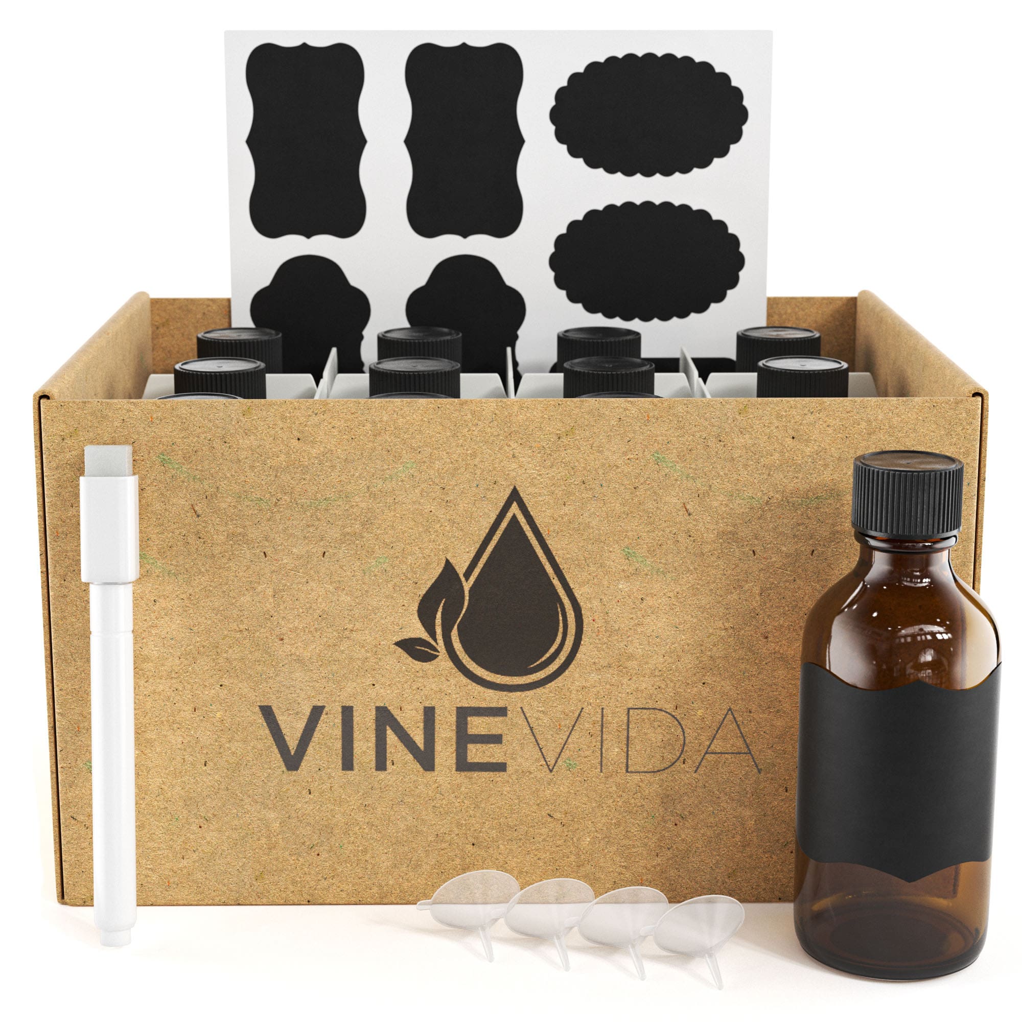 60mL Essential Oil Diffuser Set with Wooden Stand & 7 Bamboo Reeds - Perfect for Aromatherapy, Home & Office Relaxation