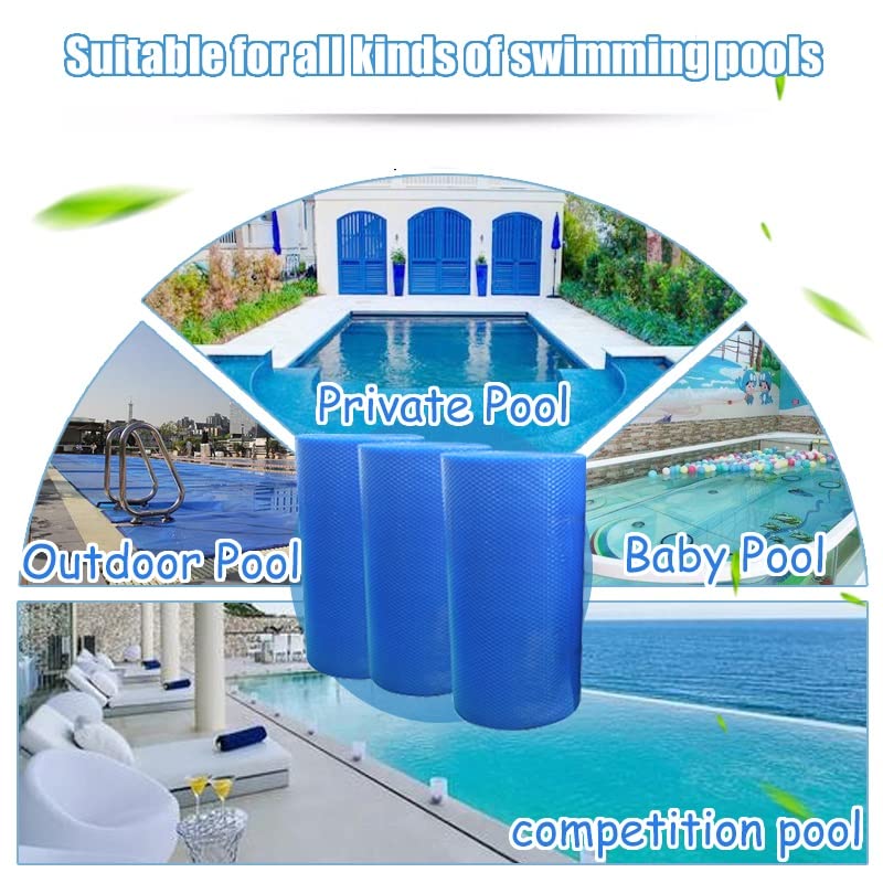 **Heavy Duty 19-mil Polyethylene Solar Pool Cover for Above Ground & Inground Pools (Round, Oval, Square, Kidney) – 20ft/23ft/26ft/30ft/33ft – Floating Inflatable Swimming Pool Cover for Heat Retention & Energy Savings**    *(Perfect for Extending Swimming Season, Reducing Evaporation & Keeping Pools Clean)*