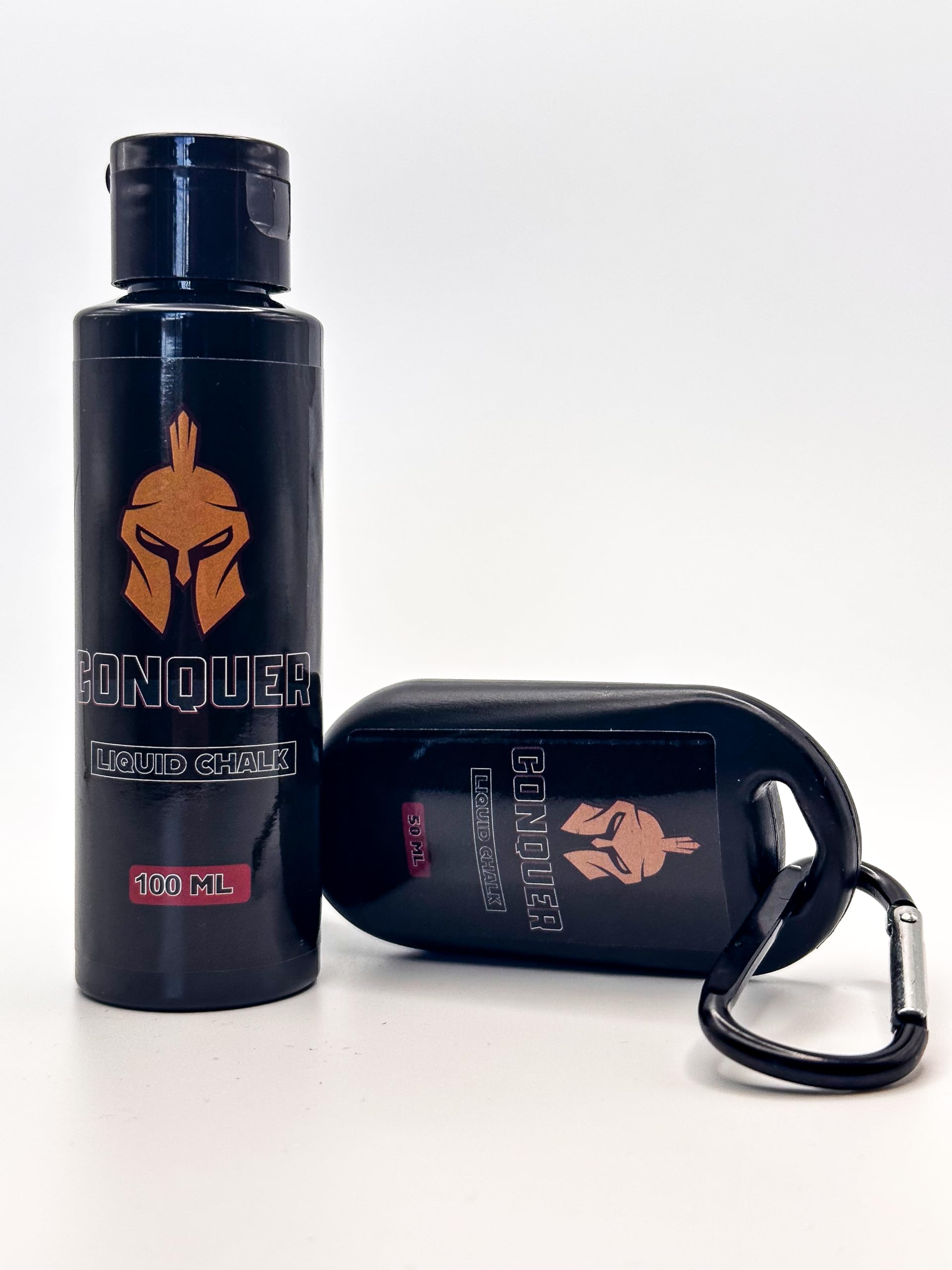 Conquer Fitness Liquid Chalk Grip Enhancer - 50ml & 100ml Combo Set for Weightlifting, Rock Climbing, CrossFit & Gymnastics - Non-Slip Sports Chalk for Better Performance in Gym, Workouts & Athletic Training