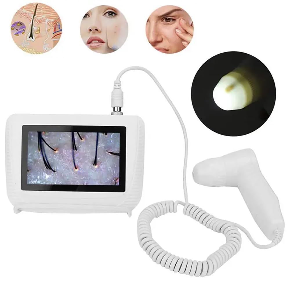 200X Magnification Scalp Hair Detector with LCD Display - Professional Hair Follicle Moisture & Pigment Analyzer for Home & Salon Use - Perfect for Hair Care Diagnosis & Scalp Health Monitoring