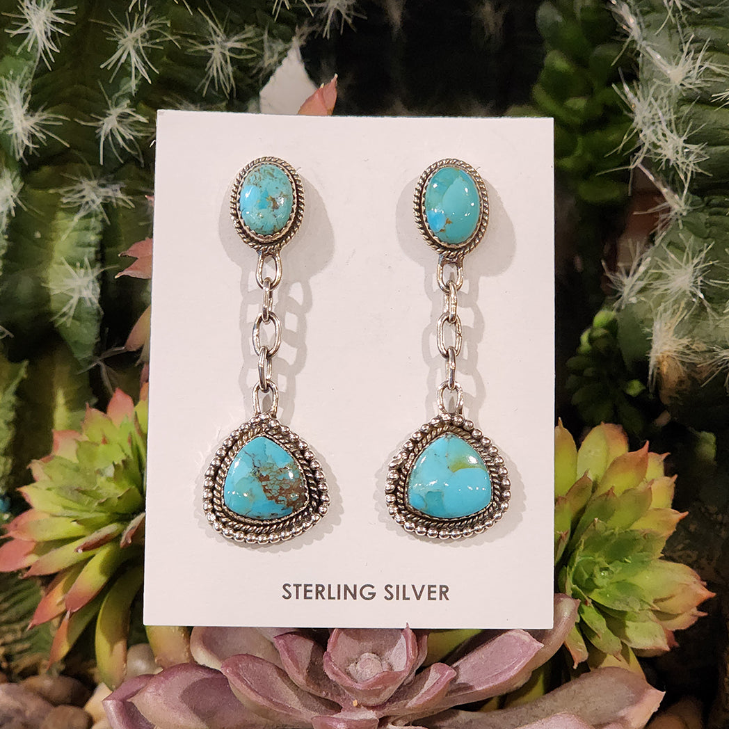 Halina Kingman 2 Stone Earrings - Elegant Dangle Earrings for Women, 925 Sterling Silver Jewelry Gift | Perfect for Parties, Weddings & Date Nights