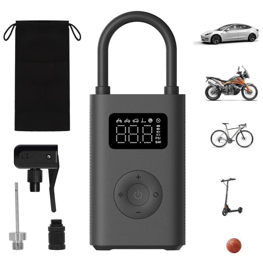 Xiaomi Portable Electric Air Compressor 2 - Fast Inflator for Car Tires, Bikes, Balls & Inflatables | Compact & Lightweight Design | Perfect for Travel, Camping & Emergency Use