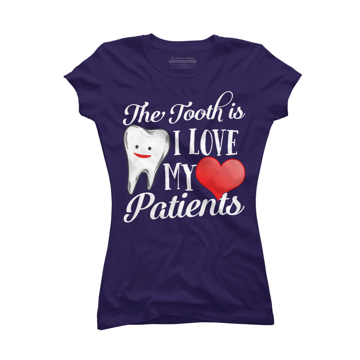 Design By Humans Junior's Dentist Valentine's Day T-Shirt - 'Tooth Truth is I Love My Patients' Funny Dental Apparel for Kids - Perfect for Valentine's Gifts & Dental Office Events
