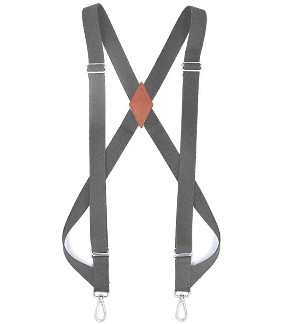Adjustable Elastic X Back Suspenders for Men - Side Clip Suspenders with Swivel Hooks - Perfect for Formal Wear, Business Attire & Vintage Outfits