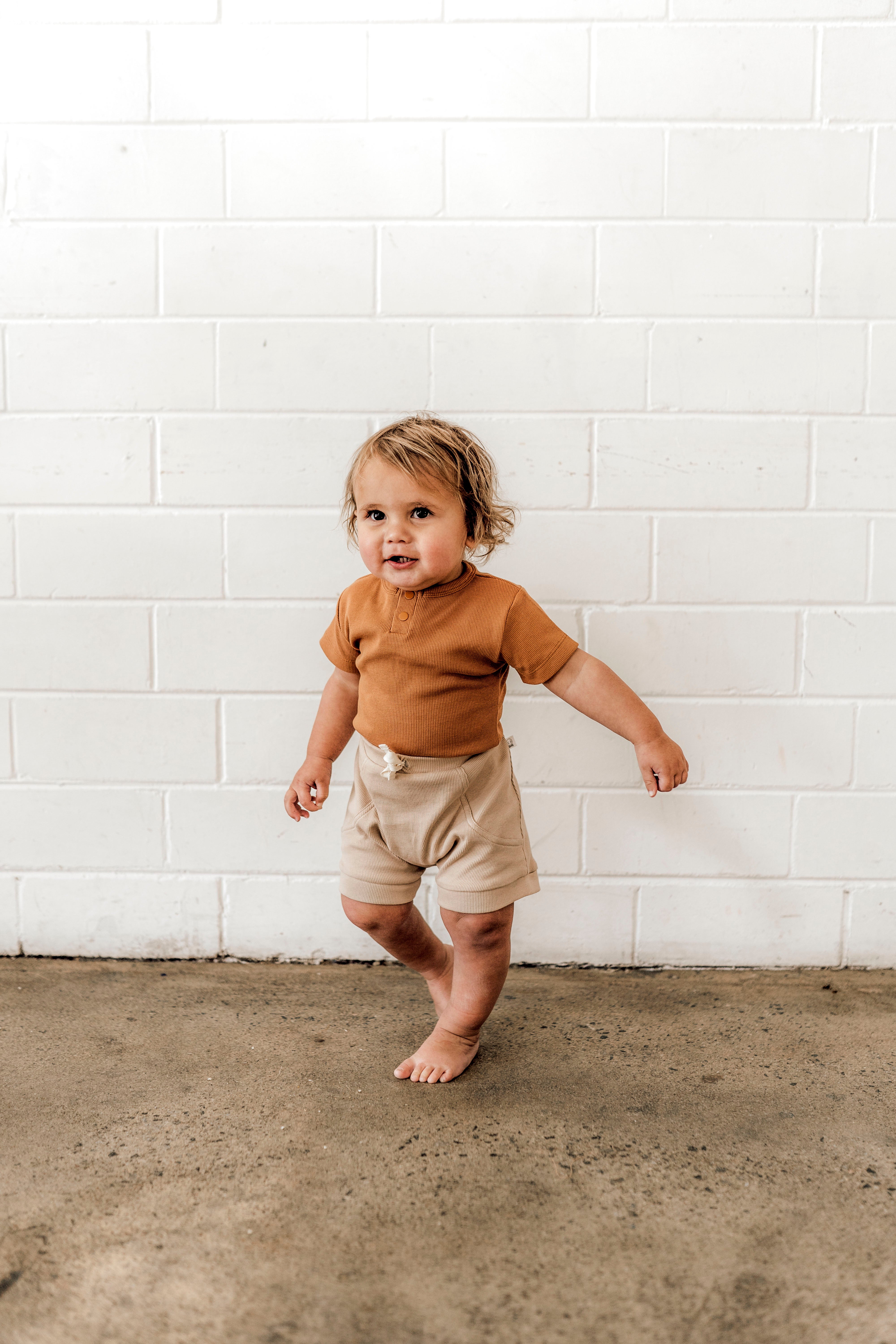 Organic Cotton Ribbed Baby Shorts Size 0000 - Soft & Snug for Newborns - Perfect for Playtime & Summer Outfits