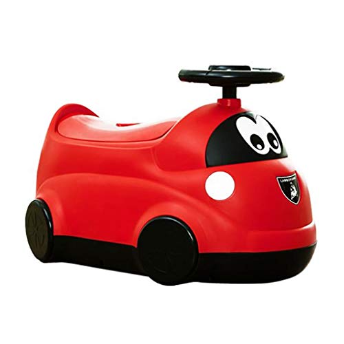 Kids' Car-Shaped Potty Training Toilet with Steering Wheel - Adjustable Drawer Urinal Seat for Boys & Girls Ages 1-6 | Fun Bathroom Training Tool for Toddlers