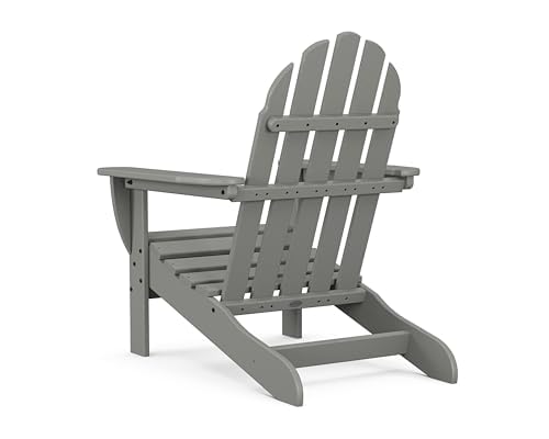 POLYWOOD AD4030GR Classic Outdoor Adirondack Chair - Durable Recycled Plastic, Weather-Resistant, Comfortable Green Patio Furniture for Garden, Poolside & Backyard Relaxation