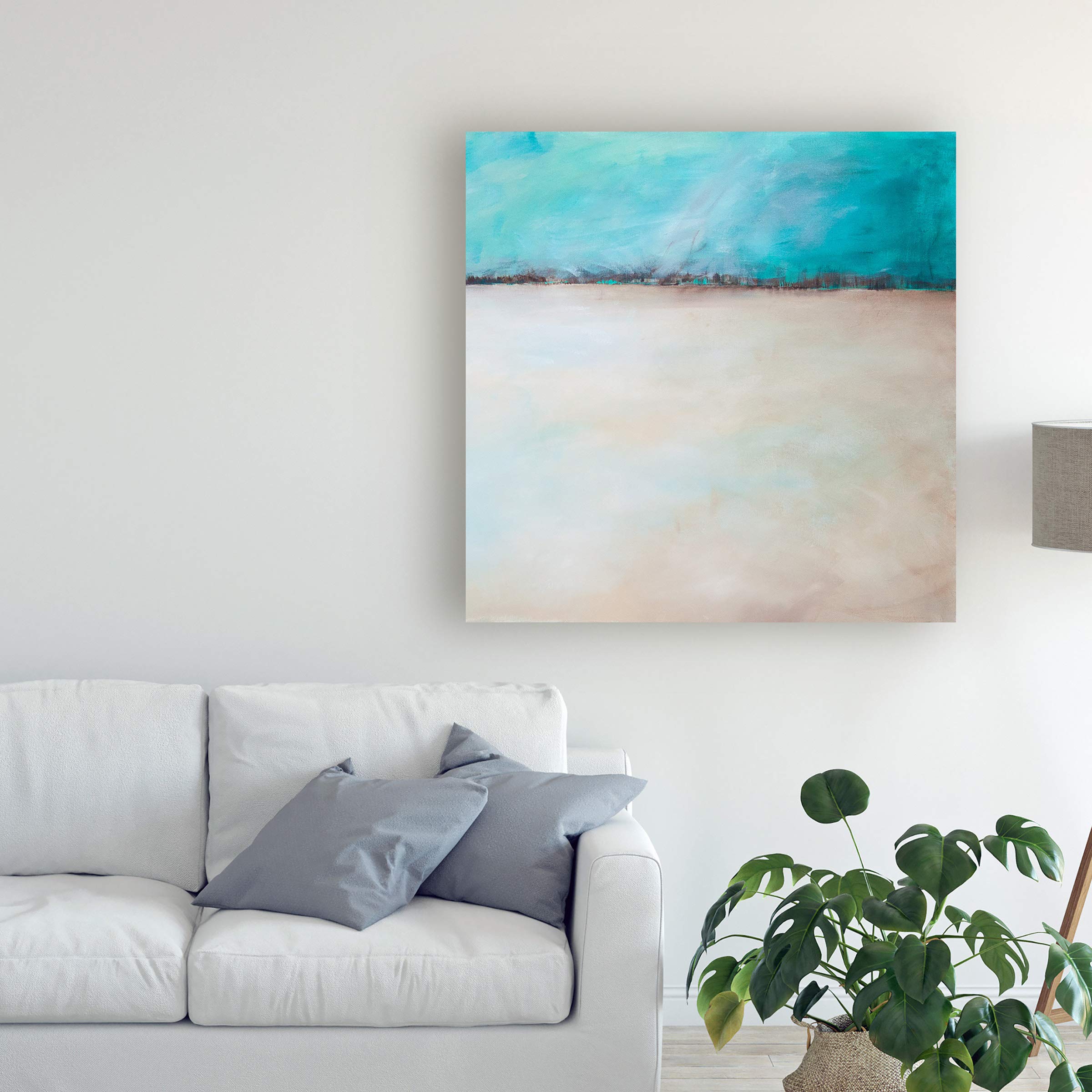 Julia Contacessi Mystic Sand II 18x18 Premium Canvas Wall Art - Modern Abstract Painting for Living Room, Bedroom & Office Decor