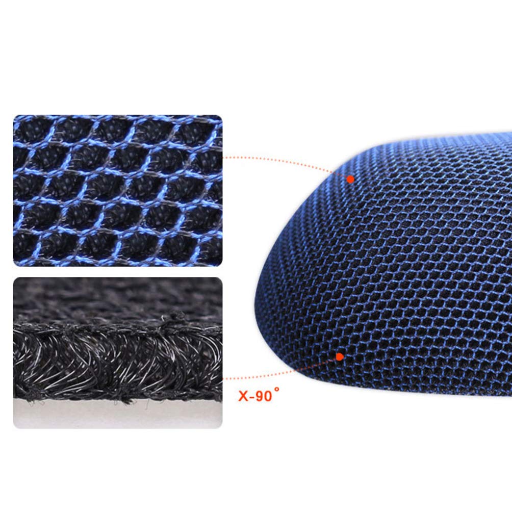 LIOOBO XL Motorcycle Seat Cover - Waterproof Scooter Moped Seat Cushion with Heat Insulation, Elastic Dacron Fabric in Blue - Perfect for Cruisers, Touring Bikes & Daily Commuting