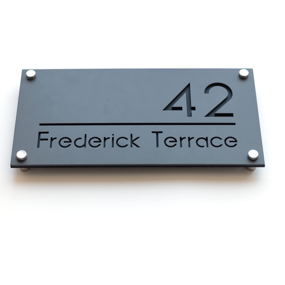 Modern Aluminum House Numbers for Outdoor - Custom Address Plaque Sign, Personalized Home Address Sign for Mailbox, Front Door, Porch & Garden Decor