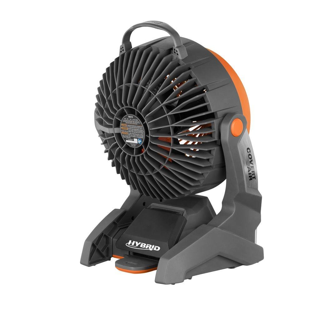 RIDGID 18-Volt Portable Hybrid Job Site Fan with Battery & Charger - R860720, R840087, R840095 - Powerful Cooling for Construction Sites, Workshops, and Outdoor Work