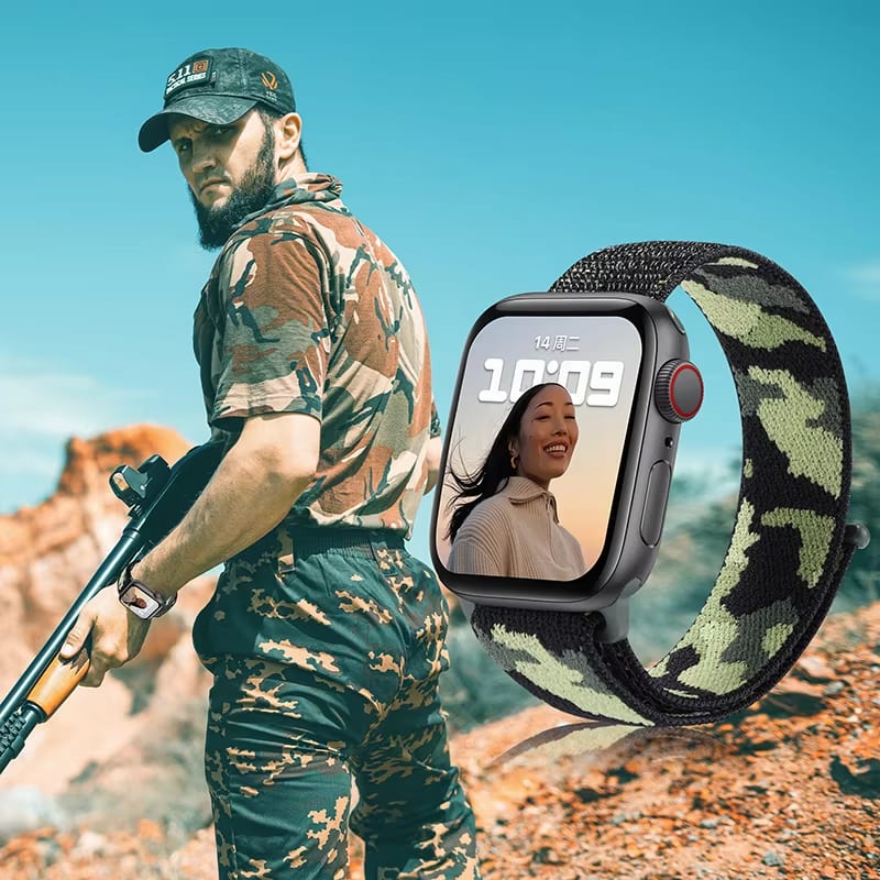 Camouflage Sports Nylon Band - Durable Adjustable Wristband for Outdoor Activities, Hunting, Fitness & Military Use