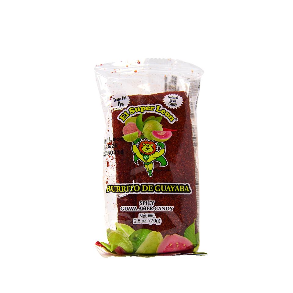El Leon Burrito Guayaba Pastry | 24 Count Box of Authentic Mexican Guava-Filled Sweet Bread Rolls - Perfect for Breakfast, Snacks & Dessert