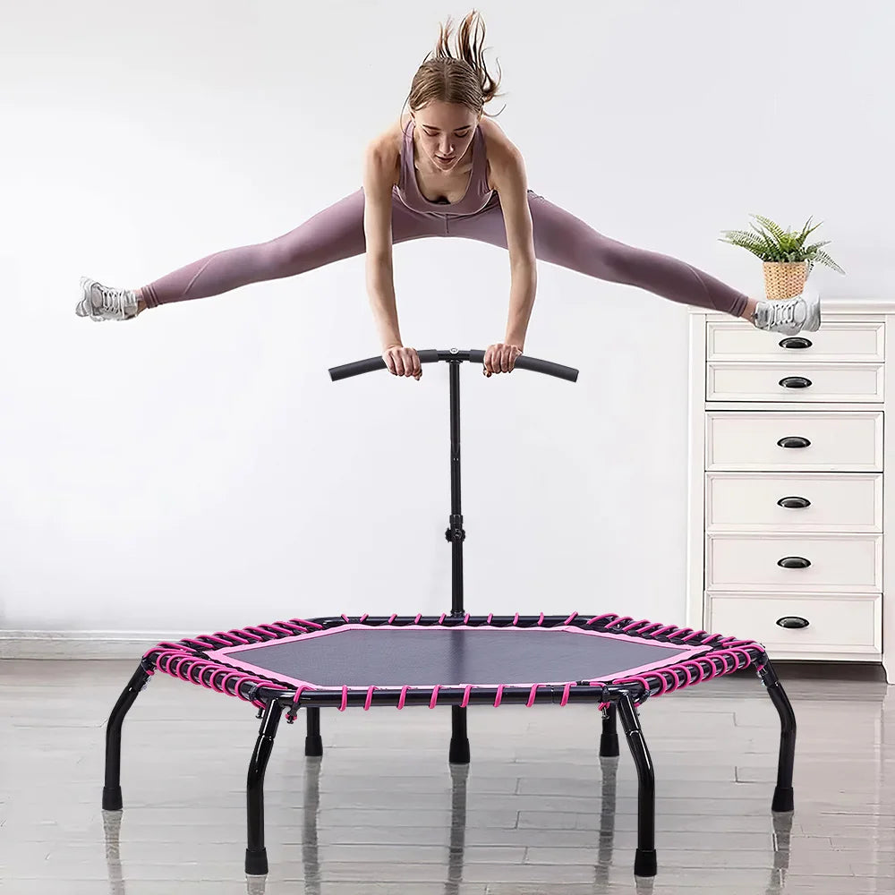 Best Mini Trampoline for Adults & Kids - Indoor/Outdoor Bungee Jumping Fitness Rebounder for Home Gym & Backyard Fun