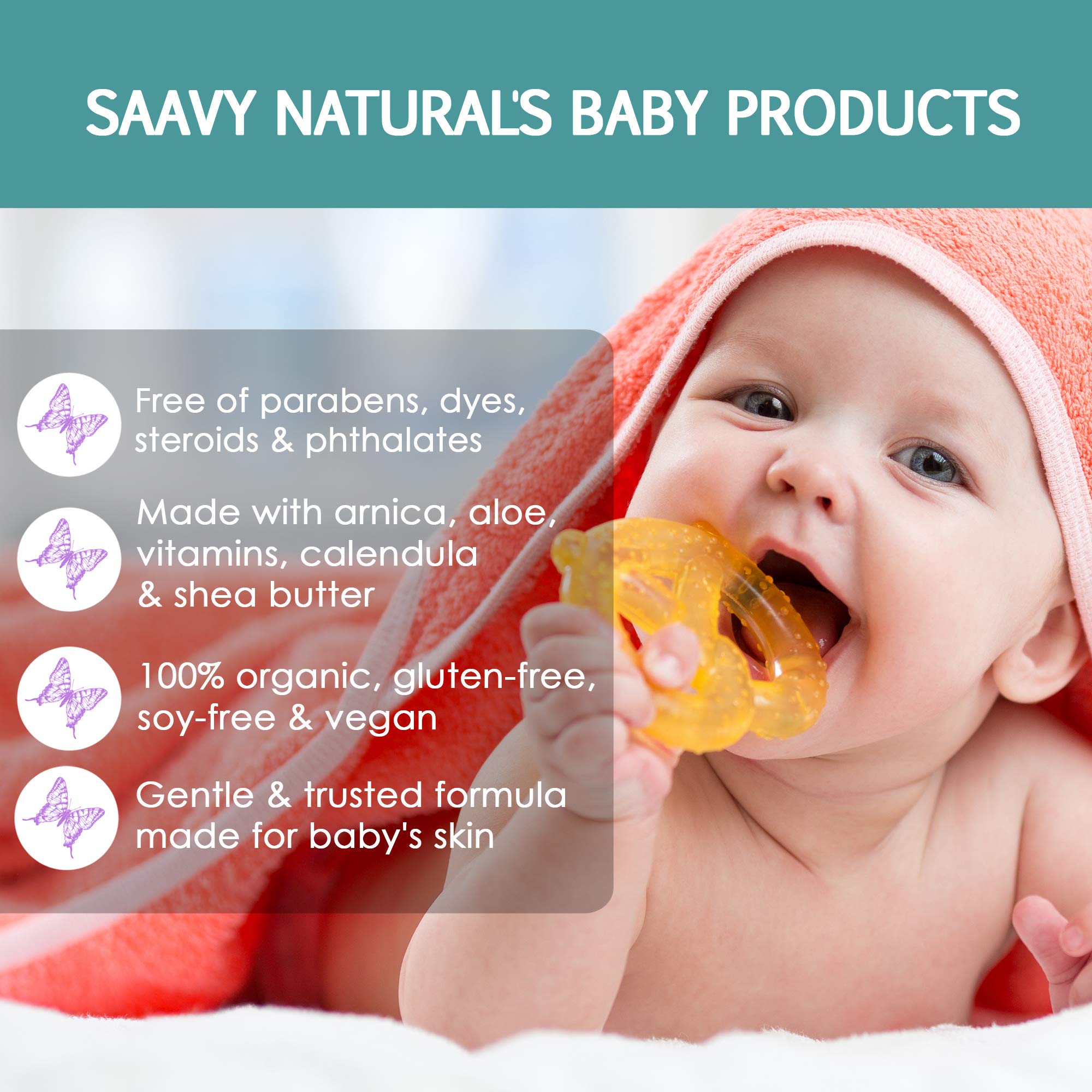 Organic Baby Shower Gift Set - 6-Piece Natural Bath Essentials for Newborns & Infants | Includes Soap Bars, Lotion, Shampoo, Baby Oil, Calming Spray & Diaper Cream | Chamomile Lavender Scented | Perfect New Mom Care Package & Baptism Present