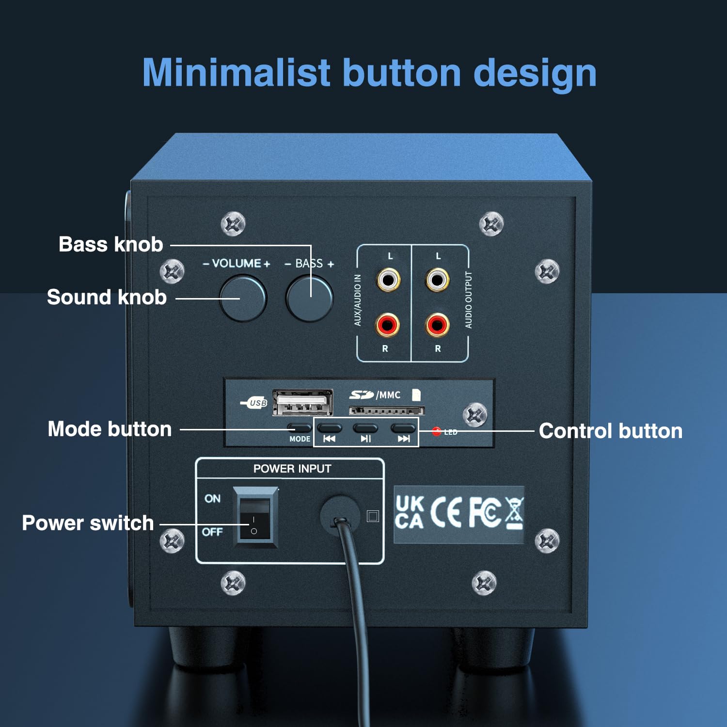 2.1 Channel Computer Speakers with 5.5