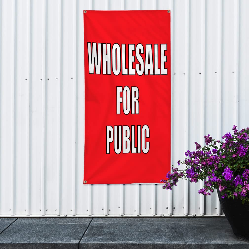 Premium Vertical Vinyl Banner - Weatherproof Outdoor Business Sign (96x48 Inches) with 8 Grommets - Ideal for Yard Sales, Industrial Use & Promotional Events