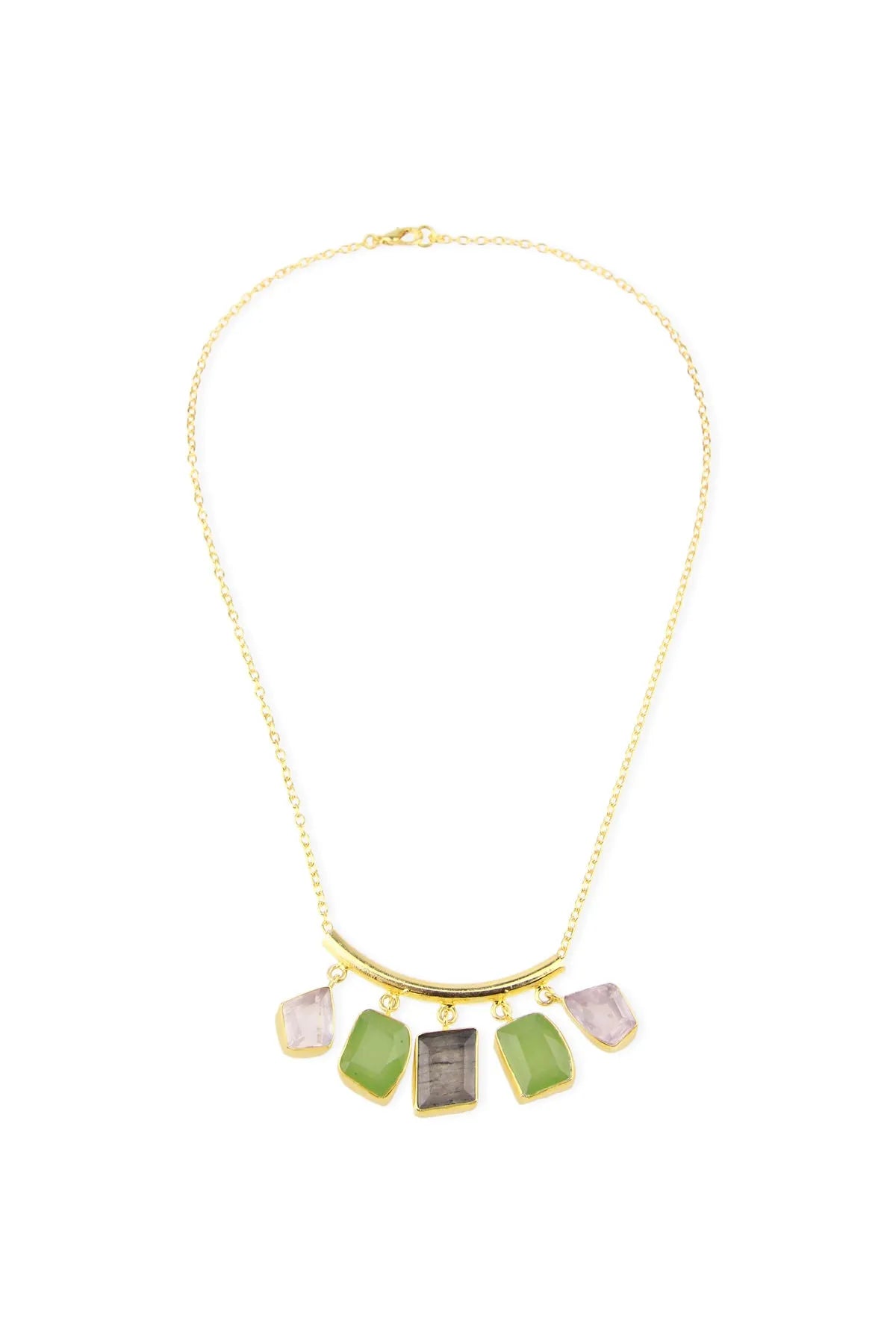 Elegant Gemstone Drop Long Necklace for Women - Perfect for Weddings, Parties & Special Occasions
