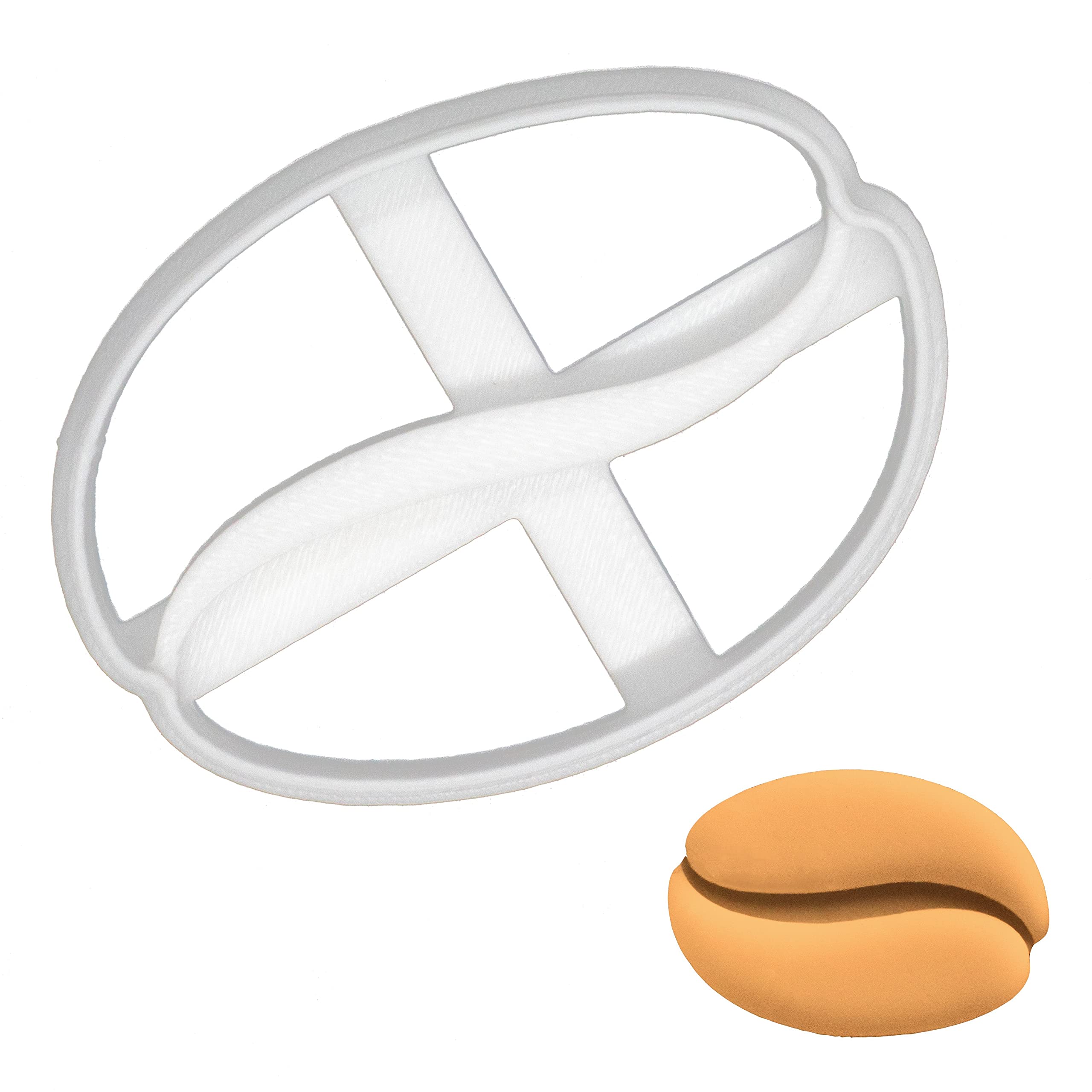 Premium Coffee Bean Cookie Cutter - Stainless Steel Baking Tool for Cookies, Fondant & Dough - Perfect for Coffee Lovers, Barista Gifts & DIY Dessert Decorations (1 Piece) - Bakerlogy