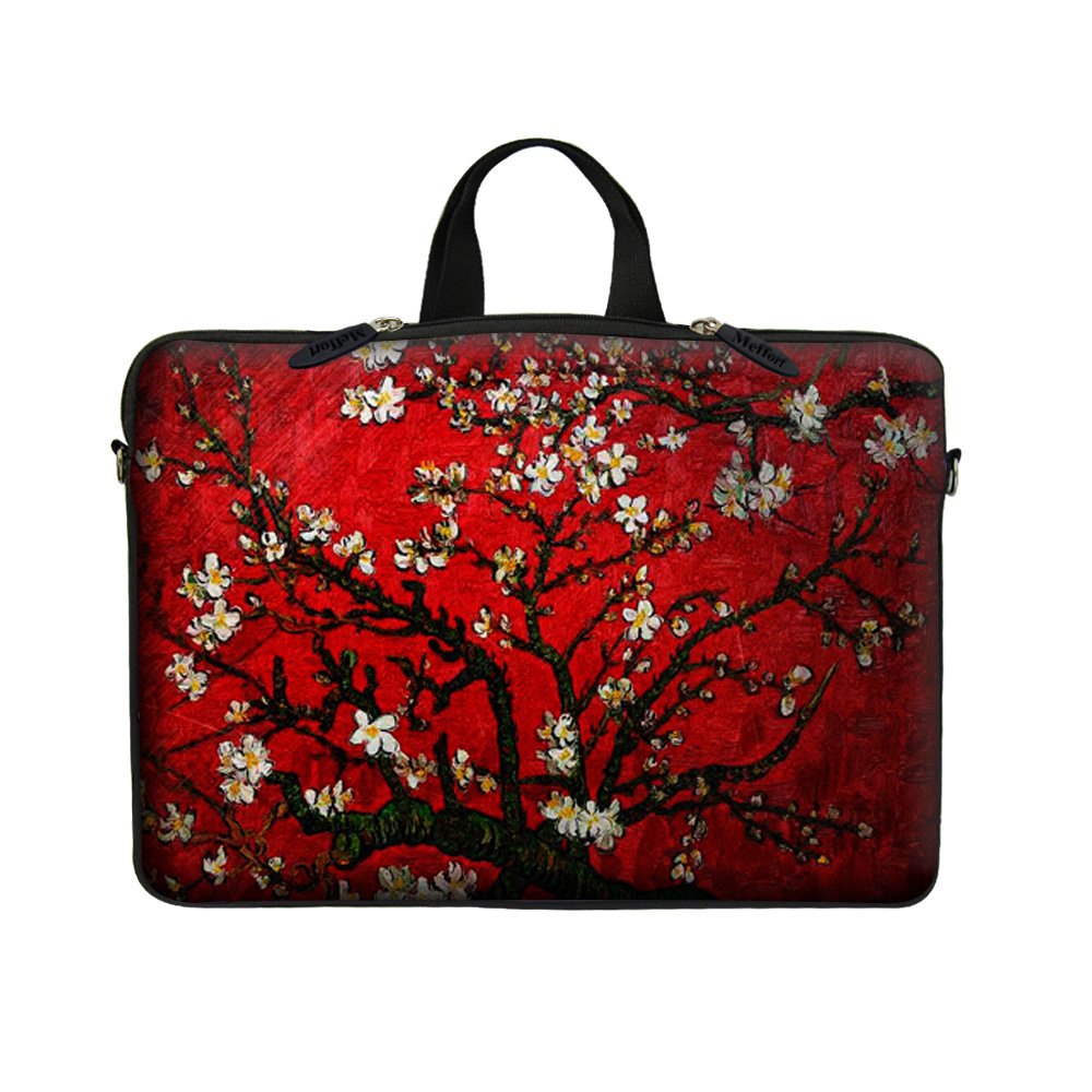 17.3 Inch Neoprene Laptop Sleeve for MacBook Air/Chromebook - Lightweight Protective Case with Hidden Handle, Water-Resistant & Shock-Absorbing - Perfect for Travel, Office & School Use (Cherry Blossom Design)