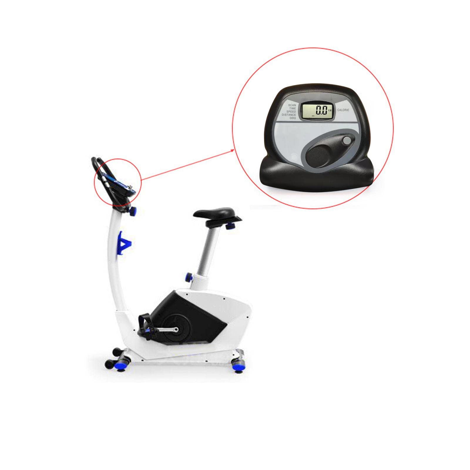 Oshhni Replacement Bike Speedometer - Digital Monitor for Exercise Bikes with Heart Rate Sensor | Accurate Indoor Cycling Computer Display | Perfect for Home Workout & Fitness Tracking