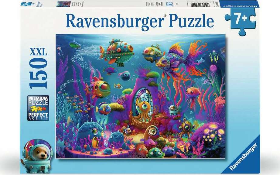 Alien Ocean 150 Piece Jigsaw Puzzle for Kids & Adults - Fun Educational Underwater Sea Life Puzzle Game for Family Night, Classroom Activities & Stress Relief