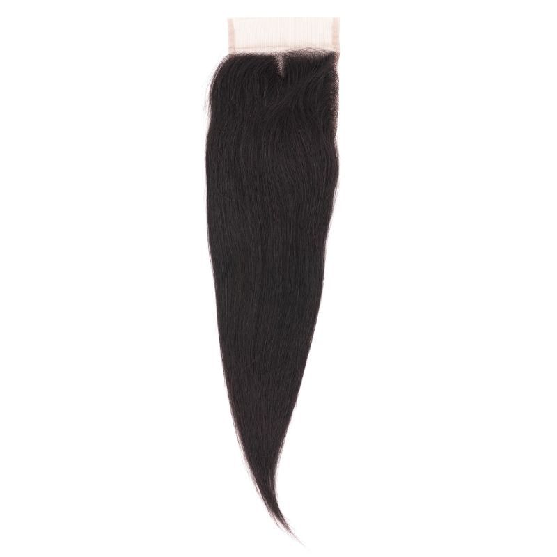 Malaysian Straight 4x4 Transparent Lace Human Hair Closure - Invisible Parting Natural Look for Sew-In Weave & Wig Making | Perfect for Daily Wear, Styling & Special Occasions