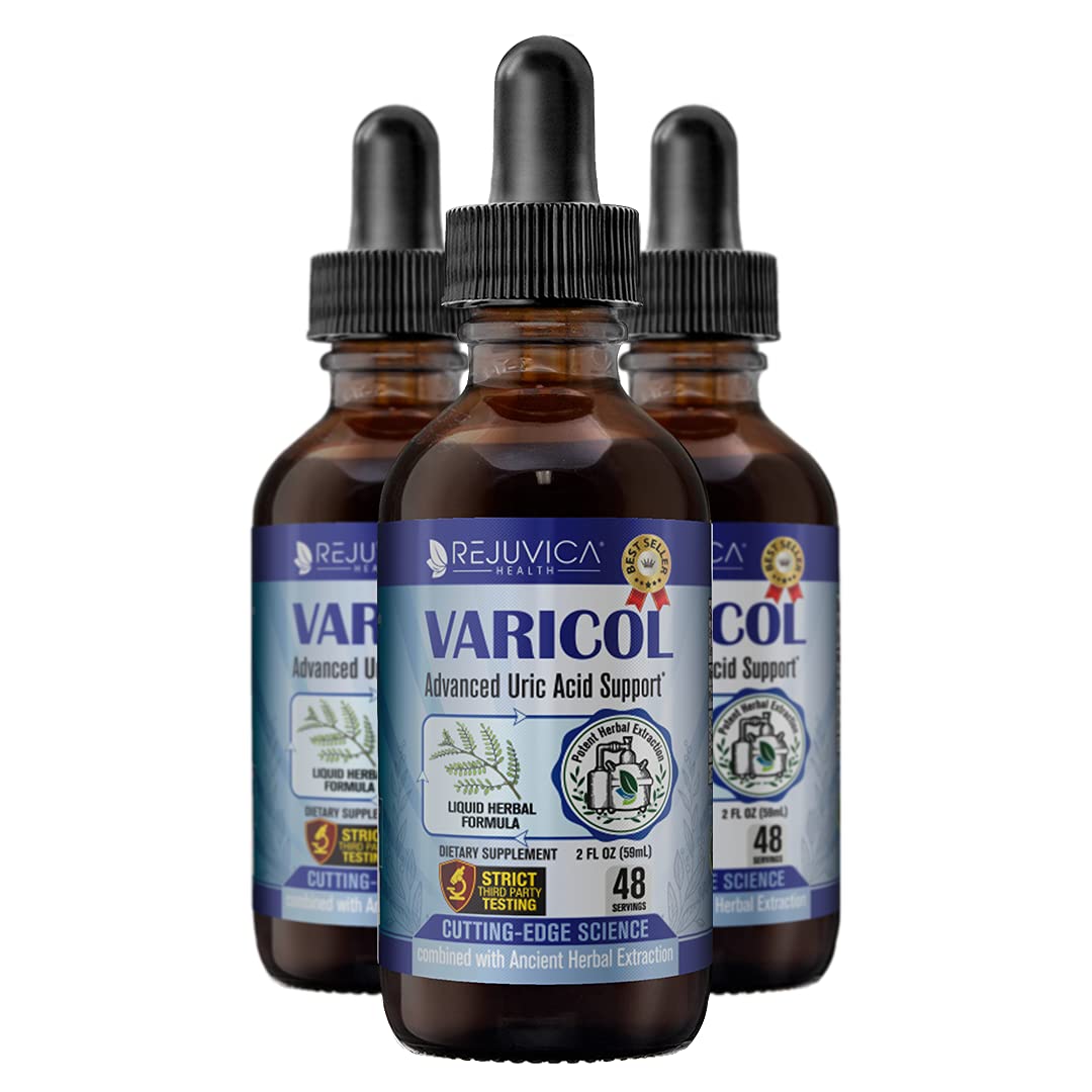 Varicol - Premium Uric Acid Support Supplement with Tart Cherry & Herbal Blend | Fast-Absorbing Liquid Formula for Joint Comfort & Kidney Health | Ideal for Gout Sufferers & Active Lifestyles