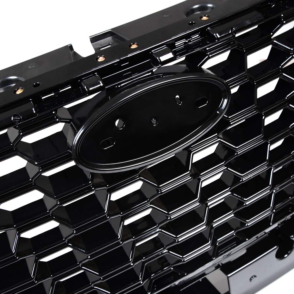 Black Honeycomb Front Bumper Grille for 2017-2019 Ford Escape/Kuga - Sporty Upgrade for Off-Road & City Driving