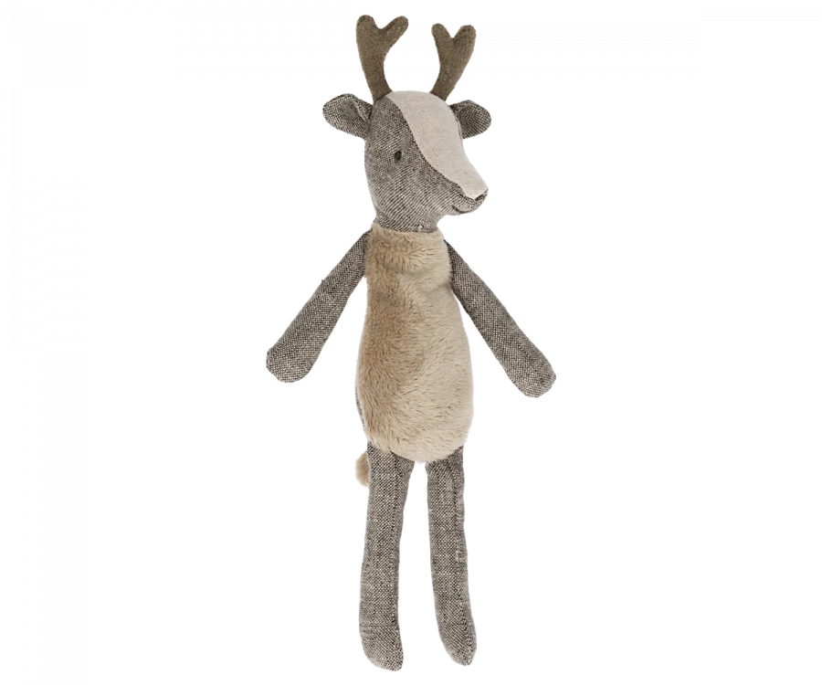 Maileg Father Deer Plush Toy - Soft Stuffed Animal for Kids, Nursery Decor & Christmas Gift - Perfect for Playtime, Bedtime & Holiday Decorations