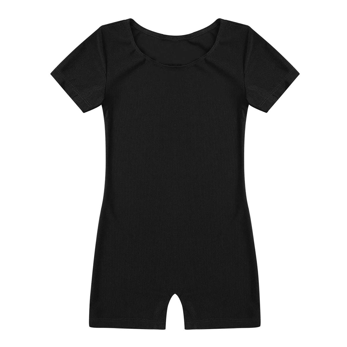Hansber Kids Girls Boys Gymnastics Leotard Biketards Short Sleeve Ballet Dance Unitard Athletic Bodysuit for Ballet Class, Dance Competition & Gymnastics Practice