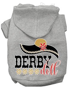 Stylish Derby Doll Screen Print Dog Hoodies - Multiple Colors for Small & Large Dogs - Perfect for Outdoor Walks & Pet Fashion