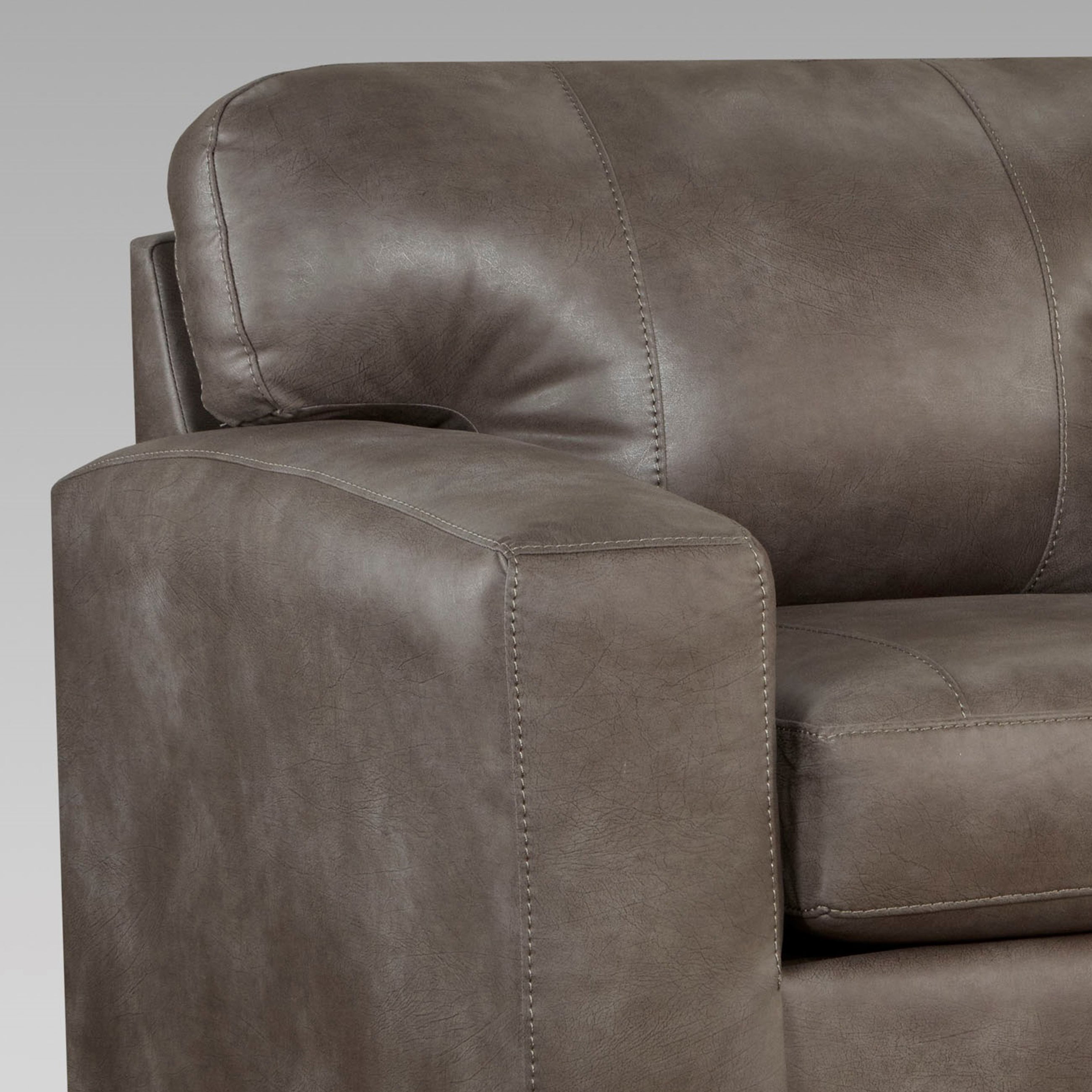 Noel Weathered Brown Faux Leather Loveseat - Stylish Small Sofa for Living Room, Apartment, Office - Perfect for Cozy Seating & Home Decor