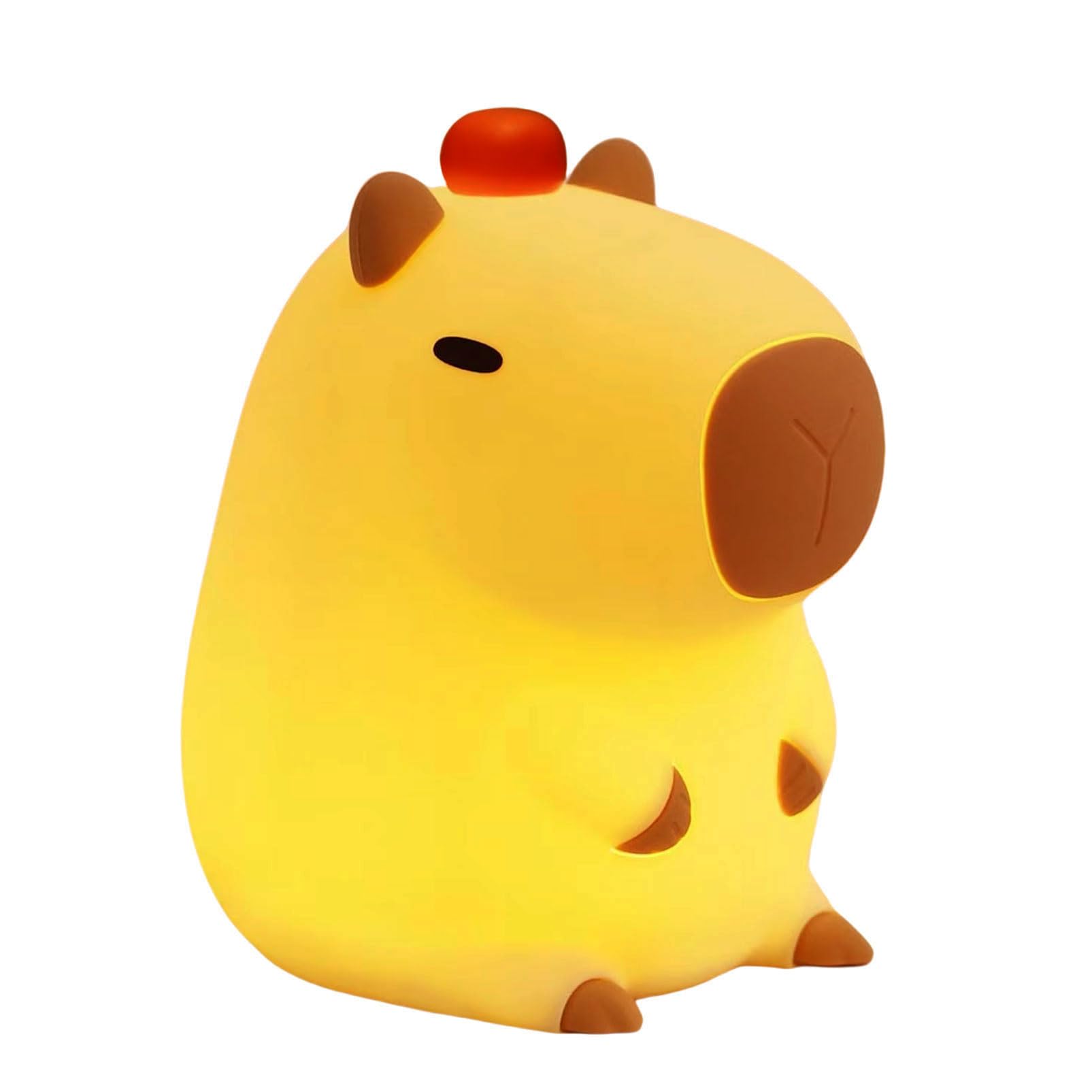 Capybara Night Light - Rechargeable Silicone Touch LED Lamp with Timer, Cute Baby Nursery Night Light for Boys & Girls, Perfect for Breastfeeding, Bedtime, or Birthday Gifts - Portable Soothing Animal Night Light for Kids Room, Nursery Decor & Relaxation