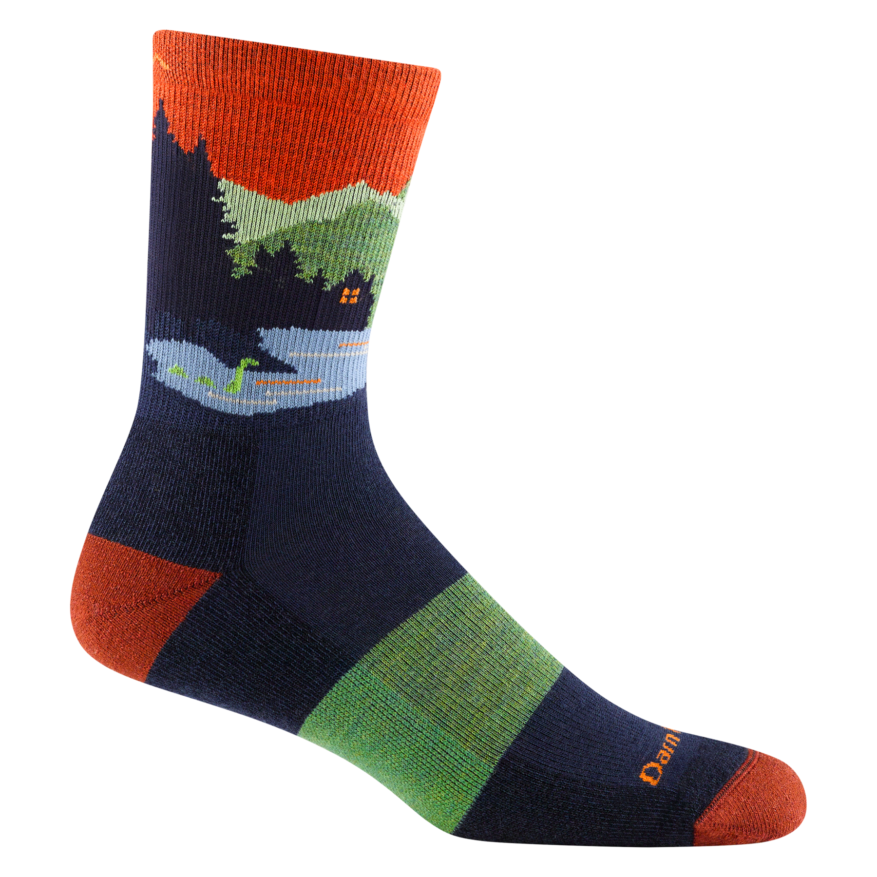 Darn Tough 5014 Micro Crew Cushion Socks for Men - Midweight Hiking & Outdoor Socks - All-Season Comfort for Walking, Running & Daily Wear