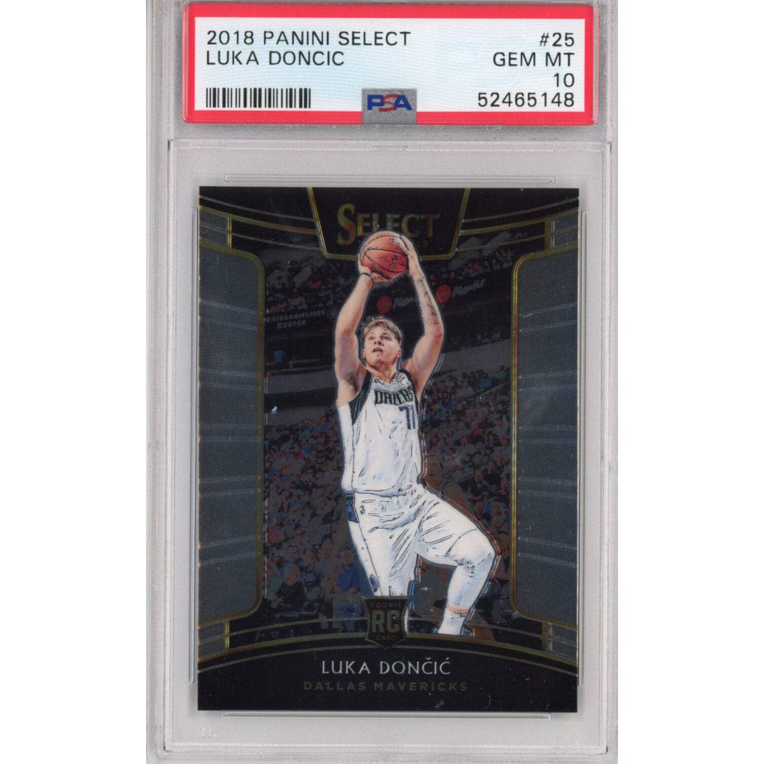 2018-19 Panini Select Luka Doncic #25 Rookie RC Basketball Card PSA 10 Gem Mint - Rare Collectible for NBA Fans, Perfect for Sports Memorabilia Collections and Investment