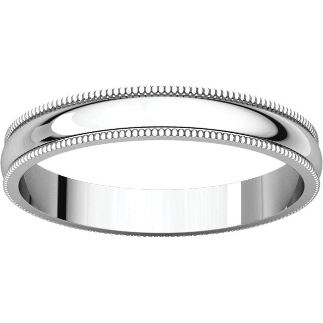 14K Gold 3mm Lightweight Milgrain Wedding Band for Women - Elegant & Durable Ring for Engagement, Anniversary, and Everyday Wear